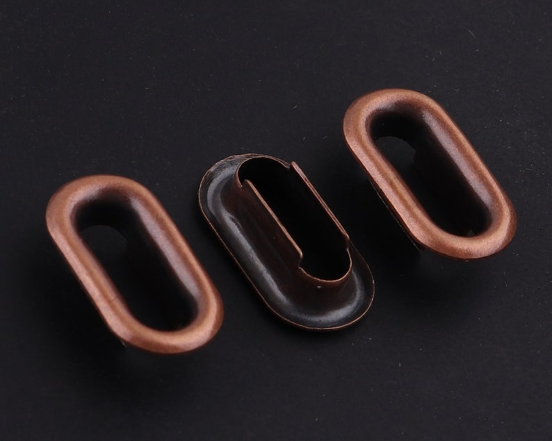 Antique Copper Oval Shaped Eyelets Grommets With Washers10 Mm Etsy