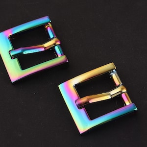 14mm rainbow color Belt Buckle Alloy pin buckle Center Bar Buckle pin buckle belt buckle-purse buckle watch buckle,metal buckle for strap