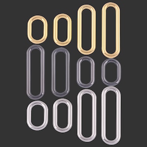 16-50mm Gold Metall Oval Versteller Schiebe Schnallen Ring, Loop Ring Geldbörse Hardware Tasche Verschluss Gürtelschnalle Handtasche Gurtband Rucksack Riemen Schnalle DIY