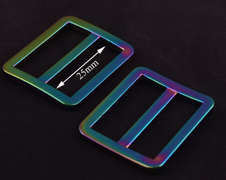 Tęczowy prostokątny pierścień 1-calowy prostokątny pierścień pasek pierścień metalowy prostokątny pierścień klamry i pierścienie D 1- i 2-calowa tęczowa klamra regulacyjna 07