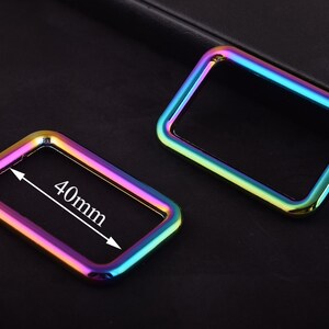 40 mm rainbow Belt Buckle Zinc Alloy Release Adjuster Buckle Tri Bar Buckles Adjuster Slide Belt Buckle Strap Buckle purse Buckles for Bags