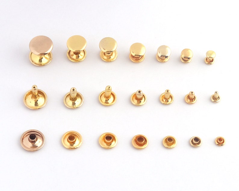 Gold Metal Tubular Double Cap Rivet,button Round Rapid Rivet,rivet ...