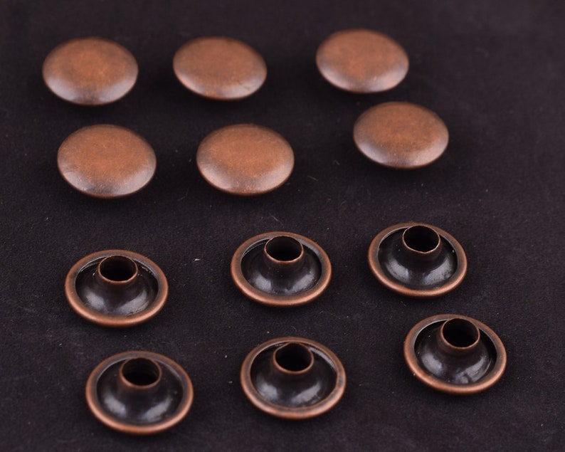 100 Sets 910 Mm Studs Rivets Antique Copper Rivets Metal | Etsy