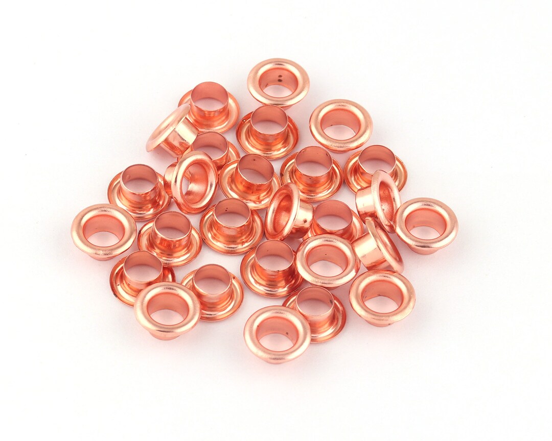 Craft Rivets Eyelets 6mm Rose Gold Metal Eyelets Grommets With Washers,grommets Rivets Purse ...