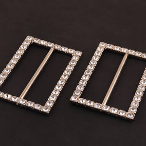 4pcs 2 inch(50mm) silver metal Adjuster slide Buckle Release Belt Buckle Tri Bar Buckles Strap Buckle Adjuster Slider for diy leather crafts