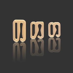 7-12mm Gold metal Strap Slide G Hook Bra Replacement Bra for Swimwear Lingerie Bra Clothing/Craft Accessories Adjuster Detachable Bra Buckle