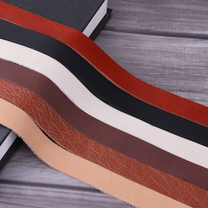 Genuine Leather Strap,long leather Strip-brown,black,purse straps,belt blank 3/4" wide natural Leather for Belt Italian Leather,Raw Material