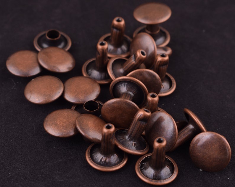 100 Sets 910 Mm Studs Rivets Antique Copper Rivets Metal | Etsy
