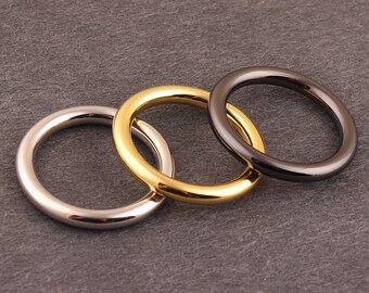 Metall O Ringe 1 Zoll Geldbörse Ring Runde Ringe Gold O Ring Gunmetal O Ring Schnallen Silber O-Ringe Massiv Messing O Ring,Hundehalsband Ring,Riemenring