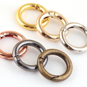 13mm Spring gate ring metal o ring spring ring clasp Push gate snap hooks-round spring ring snap ring screw spring ring for purse making