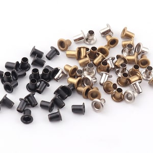 Mini 2mm black,silver and gold Brass Eyelets Grommets Metal eyelet Leather Craft Repair Grommet for DIY Clothing Scrapbooking Craft Projects
