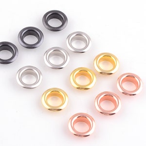 8mm Round Eyelets Hole Grommets Eyelet with Washer Metal Eyelets tiny Eyelets Grommet for Leather craft Clothing Scrap booking Craft-4 color