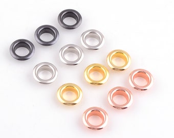 8mm Round Eyelets Hole Grommets Eyelet with Washer Metal Eyelets tiny Eyelets Grommet for Leather craft Clothing Scrap booking Craft-4 color