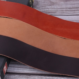 Genuine Leather Strap 2inch (50mm) Brown Leather Strips,Long Leather strip natural Leather Strap Bag Straps diy Belt Straps-20-60 inch long