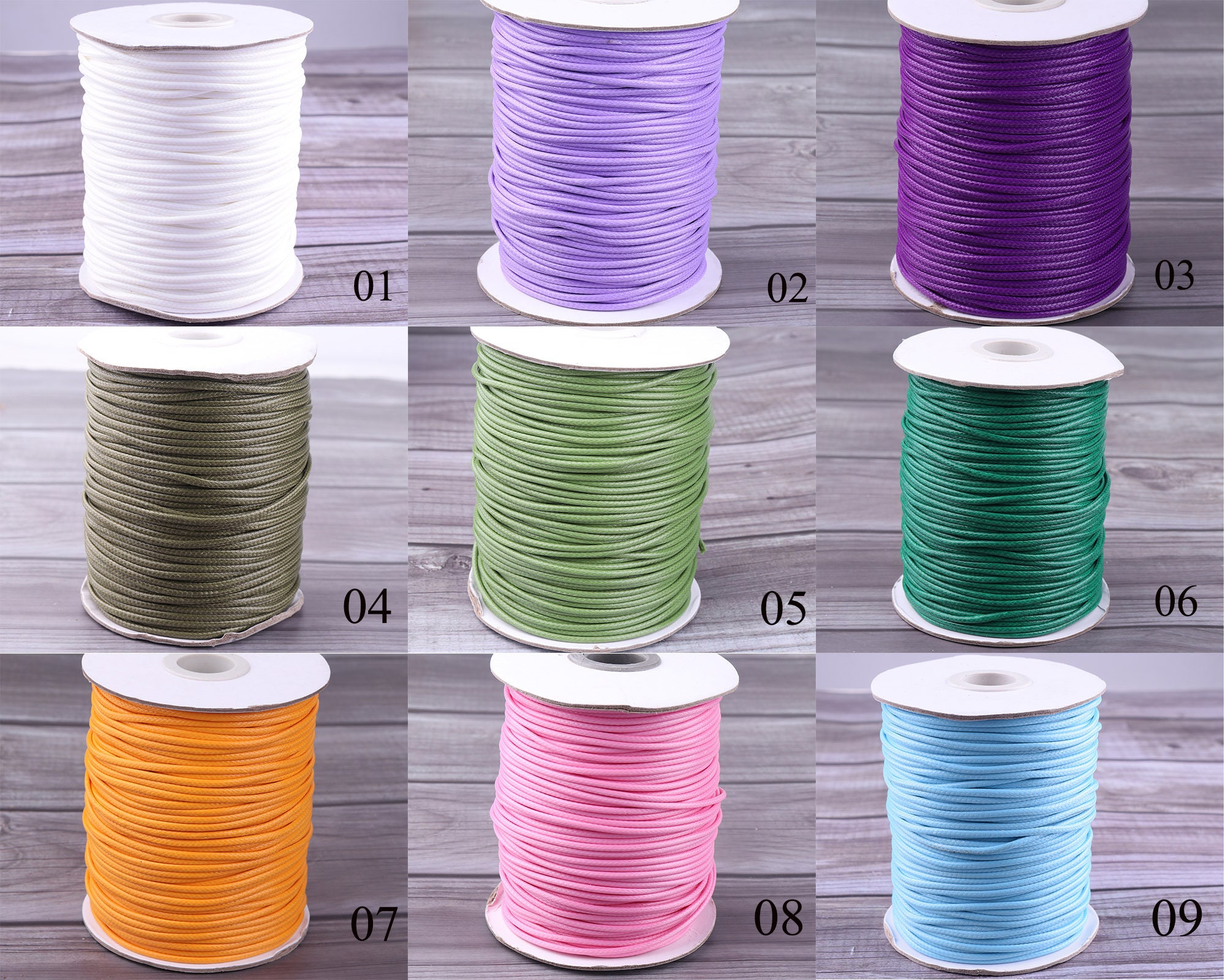 10meters Waxed Polyester Thread, Waxed Cord DIY Craft Macrame Knotting for Jewelry  Making, Bracelet Cord, Necklace Cord 1.0mm 
