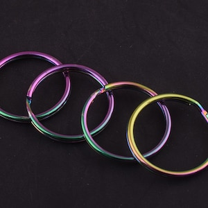 20pcs 22mm rainbow Split Rings,Jump Rings Double Loops Bulk Jump Rings Split Ring Double Loop Rings key ring Findings Metal Split key Ring