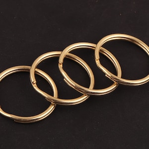 25mm*22mm light gold Split Rings,Jump Rings Double Loops Bulk Jump Rings Split Ring Double Loop Rings key ring Findings Metal Split key Ring
