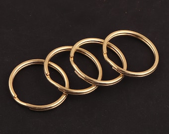 25mm*22mm light gold Split Rings,Jump Rings Double Loops Bulk Jump Rings Split Ring Double Loop Rings key ring Findings Metal Split key Ring