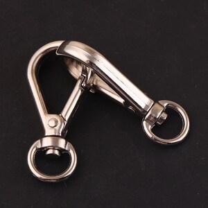 8mm Swivel Lobster Clasps Clips-silver Swivel Clasp-Swivel Clip-Chain Holder-Claw Clasps for swivel buckle hook for/leather craft/key chains image 3