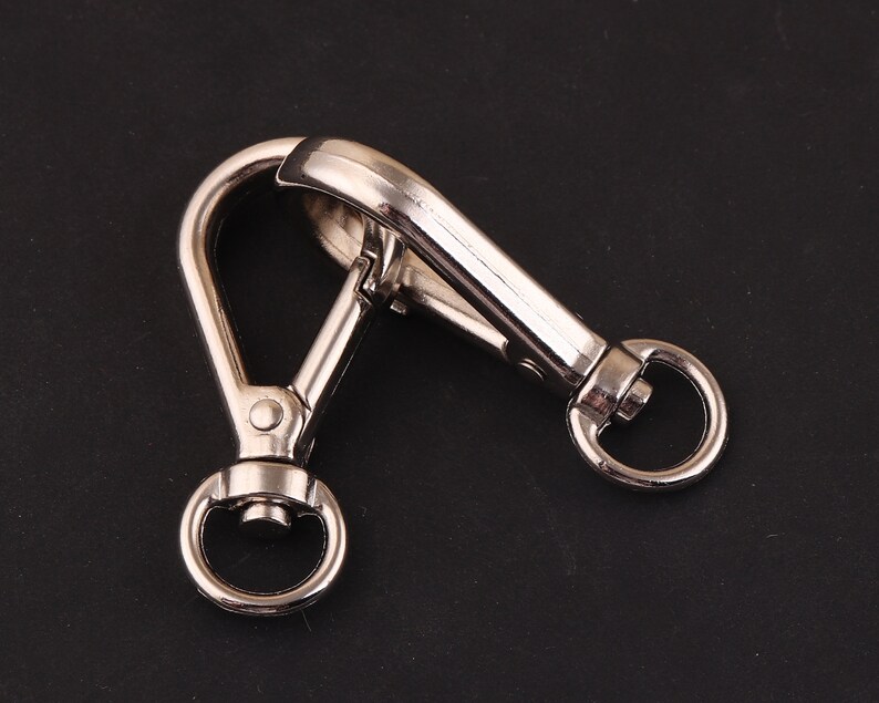 8mm Swivel Lobster Clasps Clips-silver Swivel Clasp-Swivel Clip-Chain Holder-Claw Clasps for swivel buckle hook for/leather craft/key chains image 3