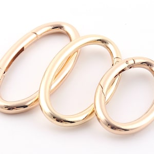 2 &quot;and 54 mm gold oval spring o ring metal clasps spring gate ring spring o ring clasp push gate snap hooks,Oval Gate Ring,Spring Buckle