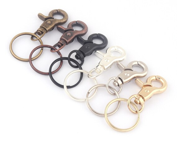 SurePromise - 10 clip a moschettone girevoli per borsa con chiusura a moschettone, colore