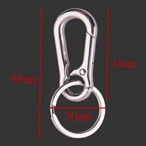 Gold Metal Carabiner Clip Key ring Key chain Key Charm Holder Organizer for Car/Key Finder Hook Purse Hardware Dog ID Tag Holder Handbag DIY image 2