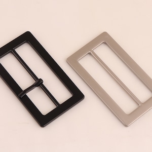 2inch(50mm )matte silver/ black Adjuster buckle Adjustable Slide Buckle Strap buckles Strap slider adjuster purse belt buckles metal buckles