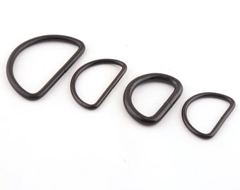 metal black D rings d ring buckle purse ring strap rings purse hardware Welded D Rings-Non Welded Nickel for Webbing Strap,strap Hardware