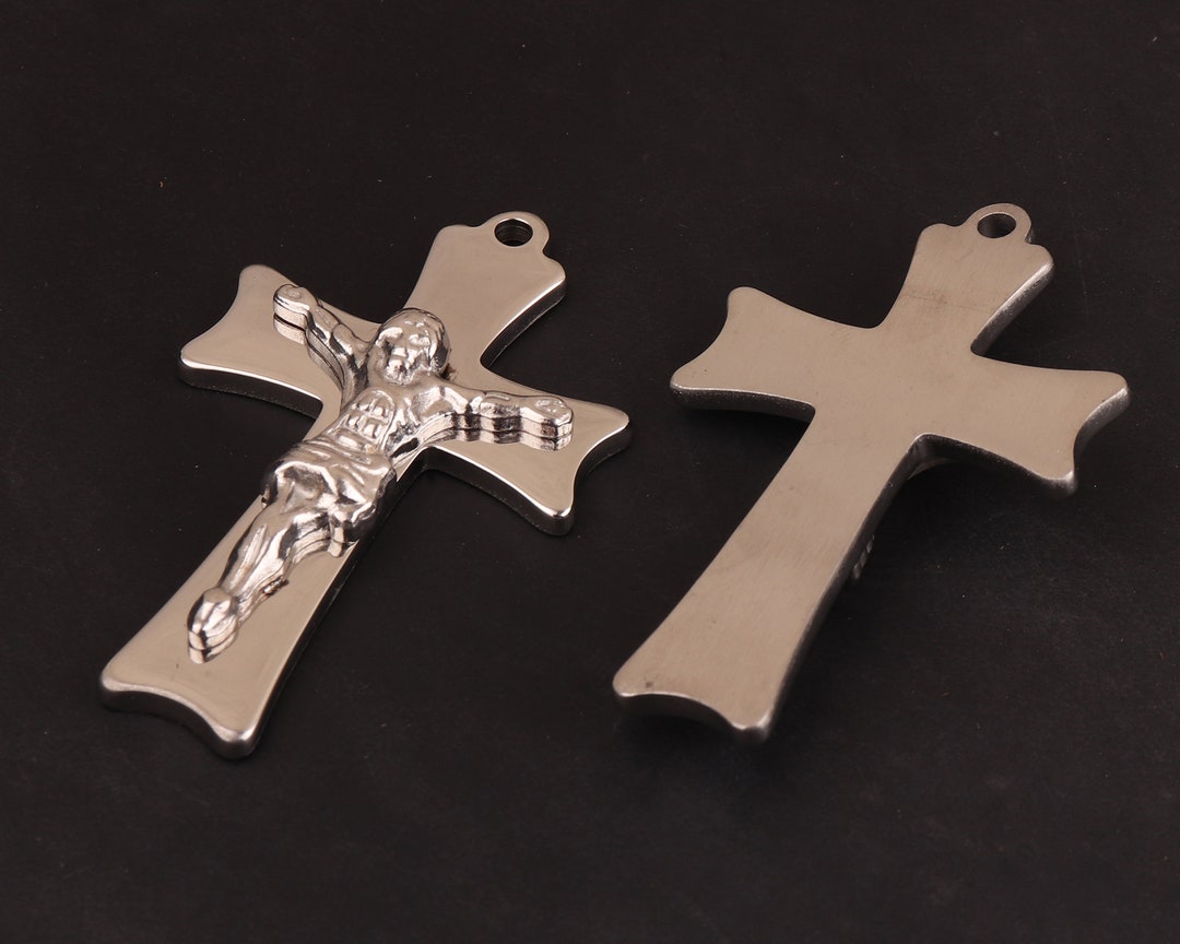 3 Mm Stainless Steel Cross Charms,large Stainless Steel Cross