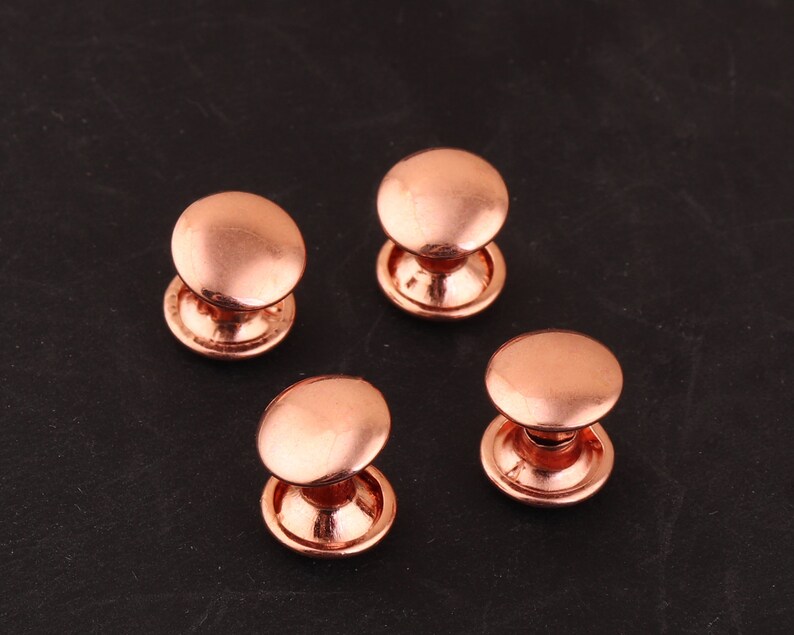 10mm flat double cap Nickel rivets  make from copper 40 sets H39