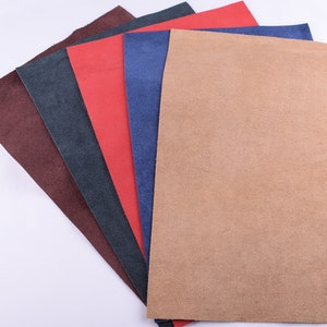 Soft Cowhide Leather,solid Genuine Leather Sheets,real Leather A4( 8*12&quot;) Natural Leather Colorful Leather for craft supplies