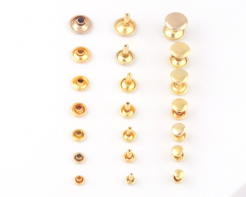 Gold Metal Tubular Double Cap Rivet,button Round Rapid Rivet,rivet ...