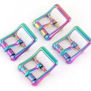 3/4&quot;(20mm) rainbow Belt Adjuster Slide roll Buckles,Metal strap Purse Buckle Handbag webbing backpack leather Bag hardware supplies
