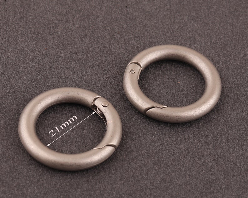 21mm Spring Gate Ring Matte Silver O-rings Metal O Rings | Etsy
