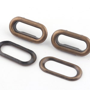 Metal Oval Eyelets Grommets with Washers,Bronze oval eyelets grommets Leather Craft Repair Grommet for Buckles Handbags Canvas Cores Clothes