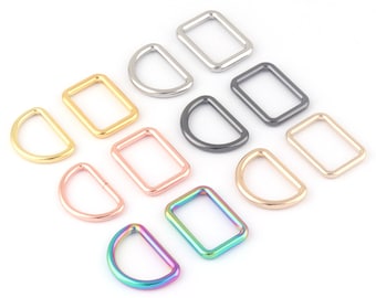 1"(25mm) Rainbow Metal Adjuster Slide Rectangle Buckles,D rings Dog Collar Purse Bag Leather Strap Buckle Handbag Webbing Hardware Supplies
