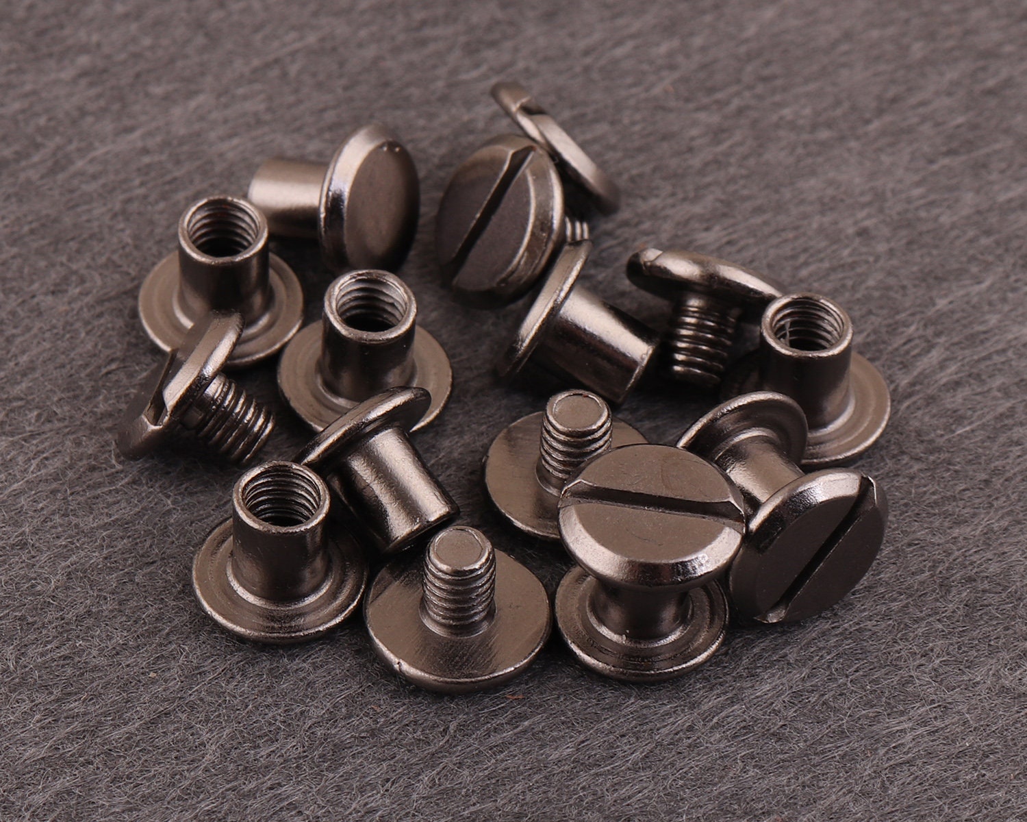 Gunmetal Screw Rivets 20 Sets 107 Mm Metal Button Screw Back Studs Screw  Studs for Bag/ Belt Leather Craft Screw Studs Rivet Stud Spike 