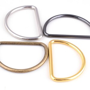 4PCS 45mm Heavy Duty D Ring D-ring , Metal D Rings,bag Purse D-rings  Buckles,seamless Metal D Ring for Hardware Bags 