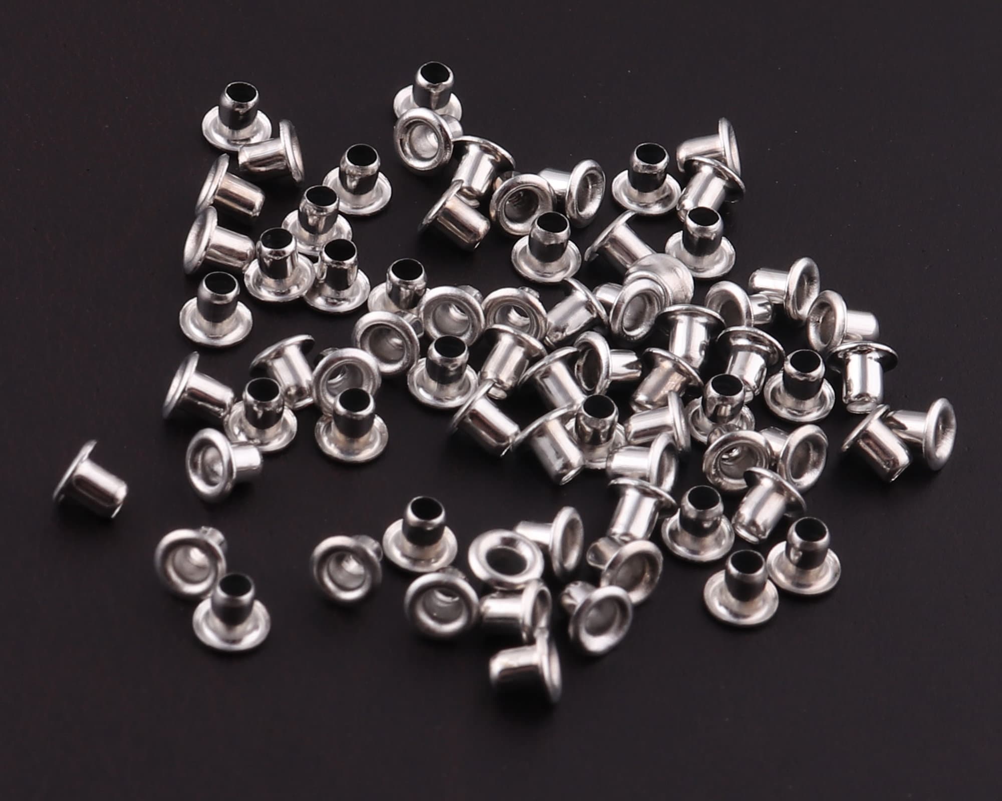 Mini 1 Mm Silver Brass Eyelets Grommets Metal Eyelet Leather Etsy Canada