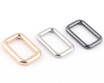 Anneau rectangulaire de 16 mm Anneau de sac à main anneaux rectangulaires matériel de sac à main, anneau rectangulaire plat sangle boucle de réglage de ceinture boucle de connecteur rectangle