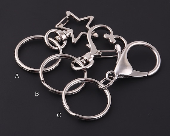 Buy Silver Star Swivel Clasp Clip,keychain Clasp,key Clips,lobster  Clasp,snap Clip Hook,flat Key Ring Split Ring,swivel Snap Hook,parrot Clasp  Online in India 