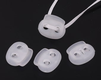 Plastic Cord Stopper Locks Single Hole Toggle Cylinder Cord Lock for 3-5mm elastic cord Cord Locks Round Lock Stopper Toggle Lock supplies