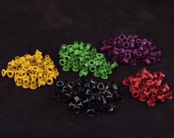 200 Uds 5*2mm(OD * ID *) ojales coloridos ojales redondos ojales pequeños ojales pequeños ojales de latón ojales para artesanías de cuero