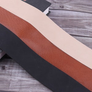2 &quot;&quot;echtes Lederband, natürliche lange Lederstreifen-Geldbeutel-Riemen, Leder für Gürtel, echte flache Lederstreifen, gegerbtes Leder für Taschengurte