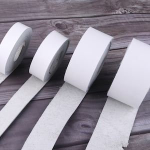 Natürliche Leder Streifen Weiß Gürtel-lange Lederriemen,Taschengurte, 3/4", 1 "und 2"breite Riemen Rohling für weiße Griffe,DIY Taschengurte,Uhrenarmband