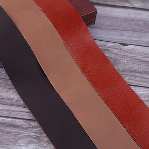 2 inch wide natural leather strap,brown/orange long leather strip,cowhide blank leather strapping for DIY camera strap/watch band/key chains