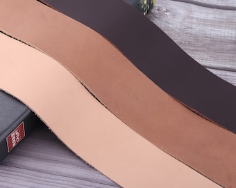 1 1/2 inch wide natural Leather Strap,genuine long leather Strip-tan,dark brown,brown purse straps,belt blank leather craft for Bag Straps