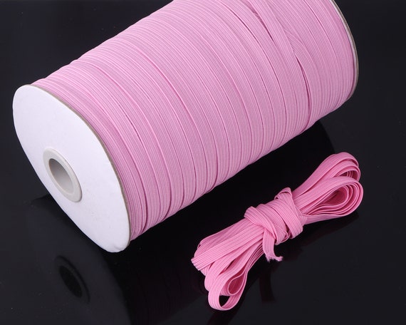 6mm Pink Elastic Band,1/4 Flat Elastic Tape,stretch Elastic Band Sewing  Elastic,elastic Rope Colorful Band for Sewing Clothing Face Masks 