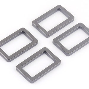 1"(25mm) Gunmetal Metal Adjuster Slide Buckle Rectangle Purse Buckle Bag Clasps Hardware Webbing Leather Craft Handbag Strap Buckle Supplies